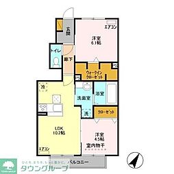 アグレアーブル 2LDKの間取図画像