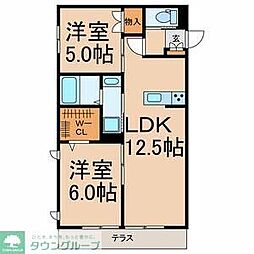 プラスリンガーデン 2LDKの間取図画像