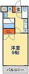 アーク柏レジデンス 1Kの間取図画像