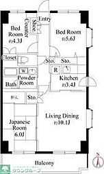 シャルネ95 3LDKの間取図画像
