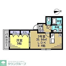 フェニックス南流山 1LDKの間取図画像