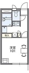 レオパレスイーストハイツ 1Kの間取図画像