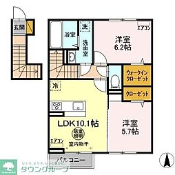 ソフィア 2LDKの間取図画像