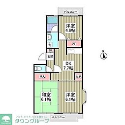 レグルス松戸B 3SDKの間取図画像