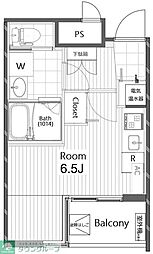 ガラ・シティ金町 1Kの間取図画像