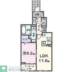 フォンド 1LDKの間取図画像