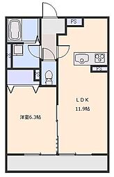 GrandSoleil 1LDKの間取図画像