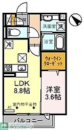 フェリーチェ 1LDKの間取図画像