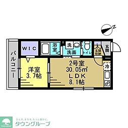 AJ新松戸039 1LDKの間取図画像