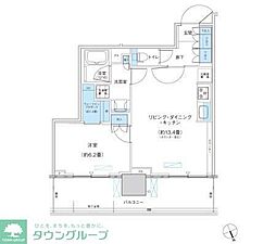 パークシティ柏の葉キャンパスザ・ゲートタワーウエスト 1LDKの間取図画像