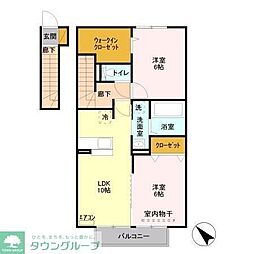 ラメゾン 2LDKの間取図画像