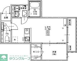 KEIAI RESIDENCE 松戸II 1LDKの間取図画像