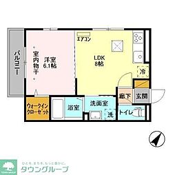 オッツ3 1LDKの間取図画像