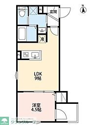 つばめハウス南流山 1LDKの間取図画像