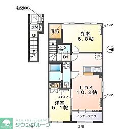 コリーヌ 2LDKの間取図画像