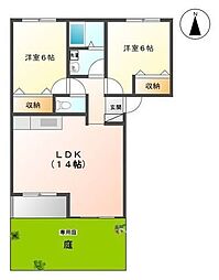 ロワ・ソレイユ3 2LDKの間取図画像