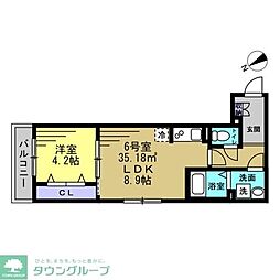 レアリゼ松戸 1LDKの間取図画像