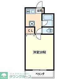 フューチャードリーム松戸 1Kの間取図画像