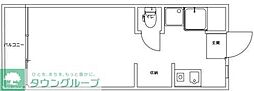 REZET柏 ワンルームの間取図画像