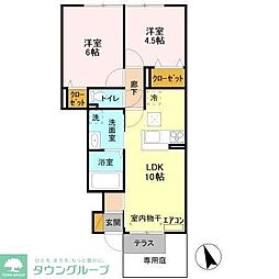 クライノモー1 2LDKの間取図画像