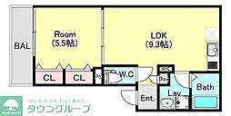ジーメゾン八千代エクシア 1LDKの間取図画像