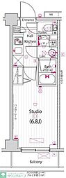 ガーラ行徳グランドステージ 1Kの間取図画像