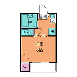 サンライズマツシタ 2階1Kの間取り