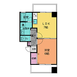 カルム播磨坂 1DKの間取図画像