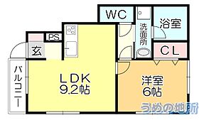 ファーストイン梅満 101 ｜ 福岡県久留米市梅満町（賃貸アパート1LDK・1階・39.69㎡） その2