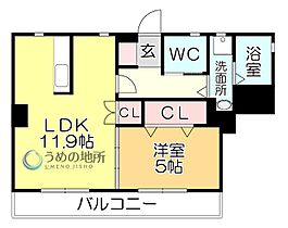 ロイヤルタワー花畑駅前 402 ｜ 福岡県久留米市花畑３丁目（賃貸マンション1LDK・4階・42.04㎡） その2