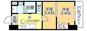 MARK AVENUE TOWER久留米 303 ｜ 福岡県久留米市本町（賃貸マンション2K・3階・23.23㎡） その2