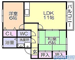 ピュアドーム2 213 ｜ 福岡県三潴郡大木町大字八町牟田（賃貸アパート2LDK・2階・54.05㎡） その2