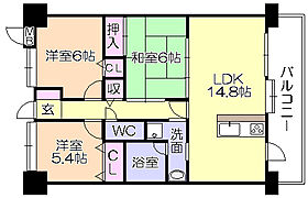 エバーライフネアシティ久留米壱番館 1003 ｜ 福岡県久留米市荘島町（賃貸マンション3LDK・10階・71.40㎡） その2