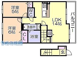 間取図画像 2LDK