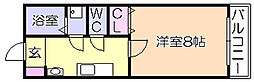 ウィンドコート 1Kの間取図画像