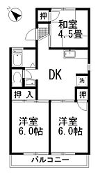 パレーシャル鴨川 3DKの間取図画像