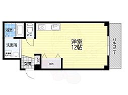 グレースヴィラ園田 3階ワンルームの間取り