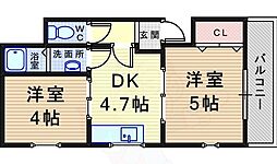 間取図画像 2DK
