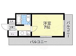 近松ビル 4階1Kの間取り
