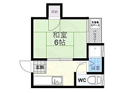 サンシャインヴィラ1 1Kの間取図画像