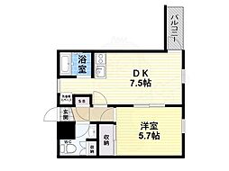 ダイドーメゾン立花西 1DKの間取図画像