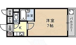 VOX東園田レジス 1Kの間取図画像