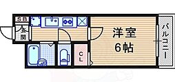 レオパレスアーク 1Kの間取図画像