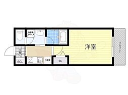 ヴェールシャルマン塚口 1Kの間取図画像