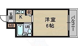 アーチ名神 1Kの間取図画像