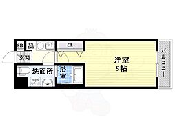 セルジュYS東園田 1Kの間取図画像
