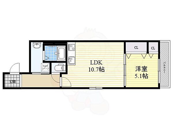 フジパレス南塚口3番館 ｜兵庫県尼崎市南塚口町８丁目(賃貸アパート1LDK・3階・41.20㎡)の写真 その2