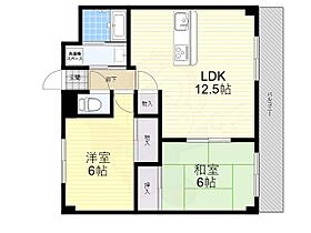 カスターニェベルク 302 ｜ 兵庫県尼崎市栗山町２丁目（賃貸マンション2LDK・3階・57.00㎡） その2