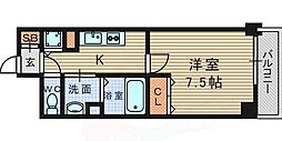 阪急神戸本線 塚口駅 徒歩10分の賃貸マンション 3階1Kの間取り
