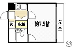 グローリア成城 1Kの間取図画像